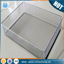 Handicrafts 300 200 micron stainless steel 304 316 woven wire mesh baskets for storage